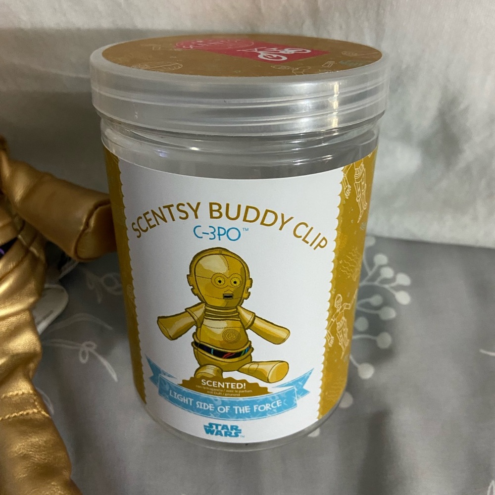 NIP Scentsy Buddy Clip C-3PO Gold Toy - Picture 2 of 2